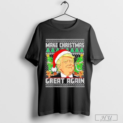 Make Christmas Great Again Santa Funny Trump Xmas Pajamas T-Shirt