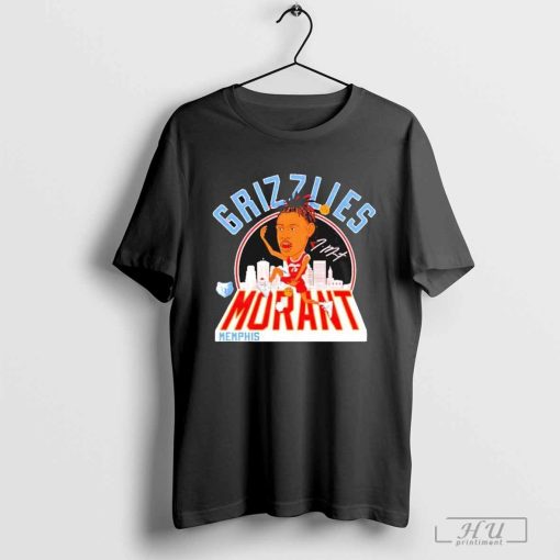 Memphis Grizzlies Ja Morant Signature Caricature City T-shirt