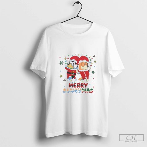 Merry Blueymas Buley And Bingo Xmas Light Shirt