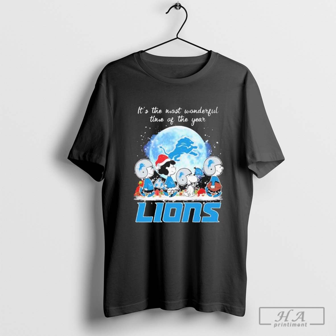 Merry Christmas Its The Most Wonderful Time Of The Years Peanuts Characters X Detroit Lions Shirt