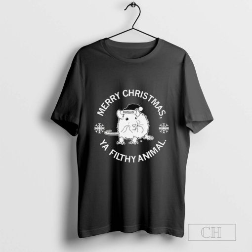 Merry Christmas Mouse Ya Filthy Animal T-Shirt