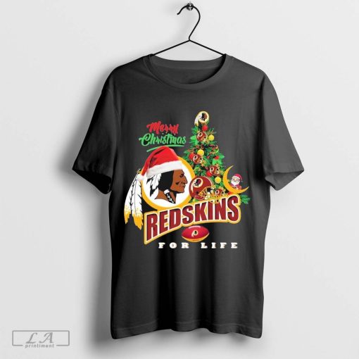 Merry Christmas Redskins For Life T-shirt