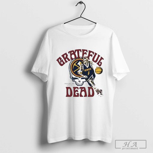 Michael Malone Taking Grateful Dead Denver Nuggets Skull Skeleton T-Shirt