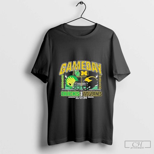 Michigan Wolverines Vs Oregon Ducks Outrank Gameday 2024 T-Shirt