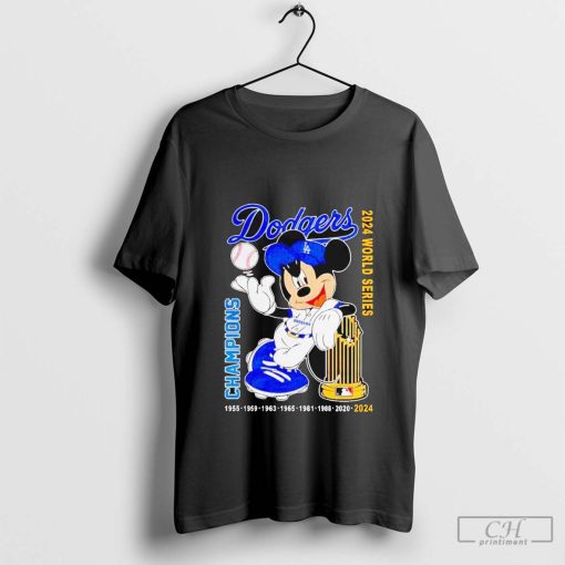 Mickey Mouse x Dodgers 2024 World Series Champions MLB T-Shirt