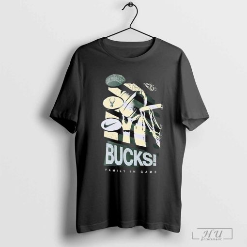 Milwaukee Bucks Family In Game Nike T-Shirts