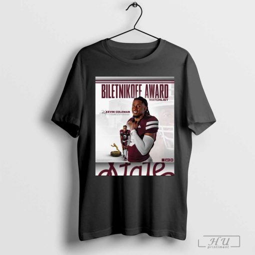 Mississippi State Bulldogs Biletnikoff Award Watchlist Kevin Lamar Coleman Jr Signature Poster t-shirt