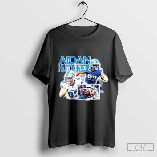 NFL Terrion Arnold Wearing Aidan Hutchinson Detroit Lions Graphic t-shirt