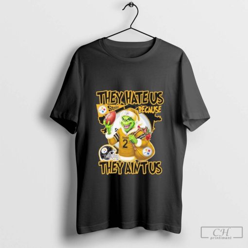 NFL They Hate Us Because They Ain’t Grinch X Pittsburgh Steelers Christmas T-Shirt