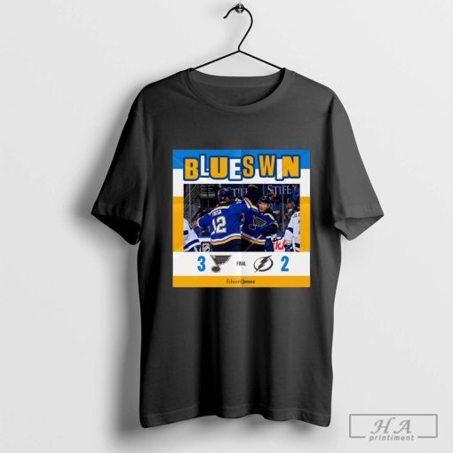 NHL 2024 Final Blues Win St. Louis Blues Vs Tampa Bay Lightning 3 – 2 Score t-shirt