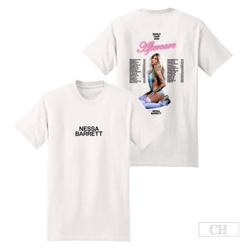 Nessa Barrett Aftercare World Tour 2025 2 sides T-shirt