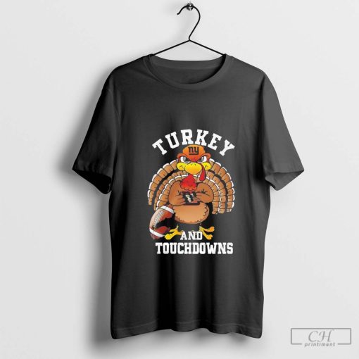 New York Giants Thanksgiving Turkey and touchdowns shirt