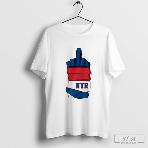 New York Hockey Middle Finger Hockey Glove T-Shirt