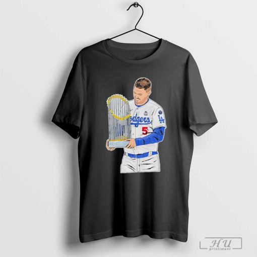 Nice Los Angeles Dodgers Freddie Freeman with trophy art 2024 T Shirt