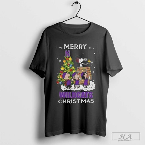 Northwestern Wildcats X Snoopy And Friends Merry Christmas 2024 Shirt