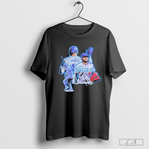 Official Andy Pages LA Dodgers Signature T-Shirt