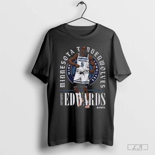 Official Anthony Edwards Minnesota Timberwolves NBA Shield t-shirt