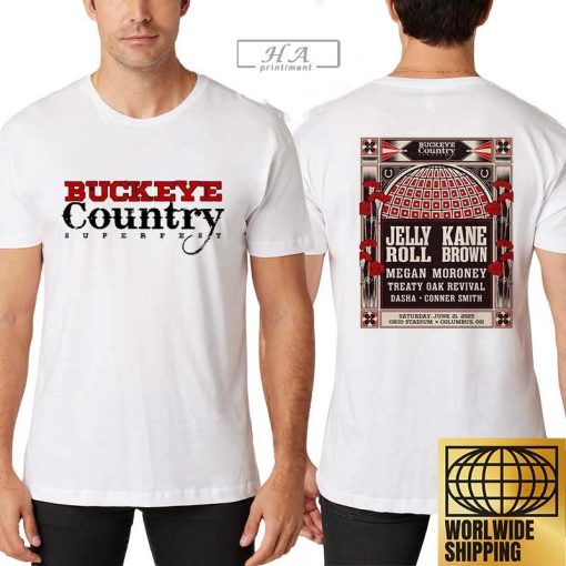 Official Buckeye Country Superfest Ohio Stadium in Columbus OH Jun 21 2025 Tour Shirts