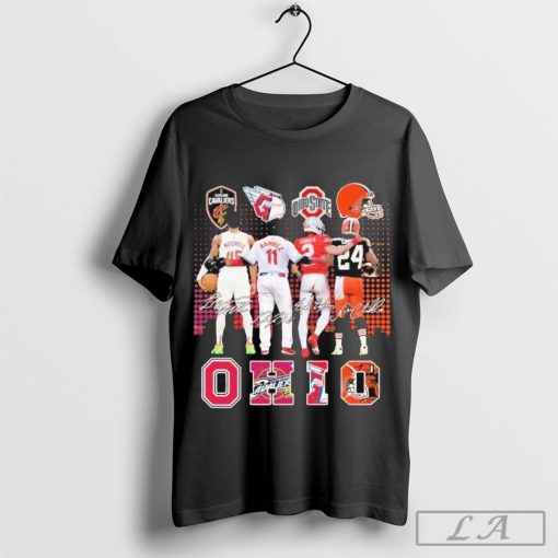 Official Cleveland Cavaliers x Cleveland Guardians x Ohio State Buckeyes x Cleveland Browns Signature Shirt