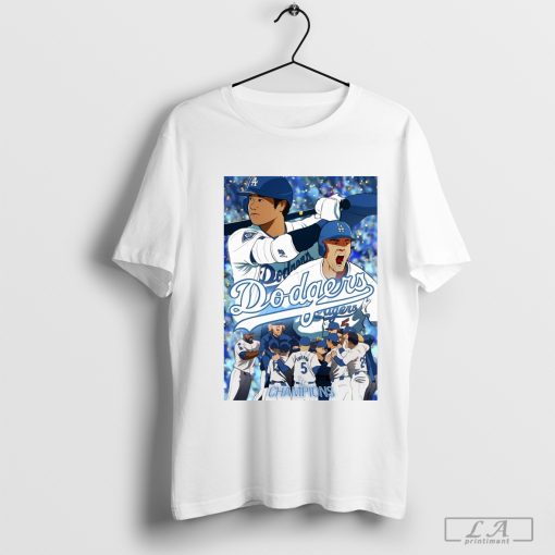 Official Congratulations to the LA Dodgers Drew up a poster to celebrate World Series win art t-shirt