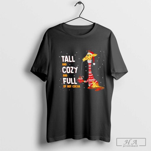 Official Cozy Giraffe Christmas Cocoa Christmas 2024 Shirt