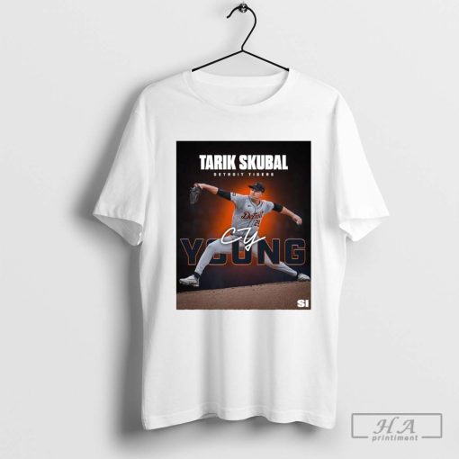 Official Detroit Tigers MLB Tarik Skubal 2024 American League Cy Young Award Winner Signature T-shirt