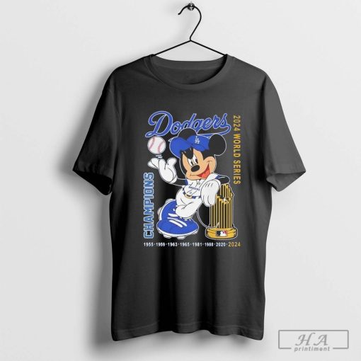 Official Dodgers x Mickey Champions 2024 World Series Shirt