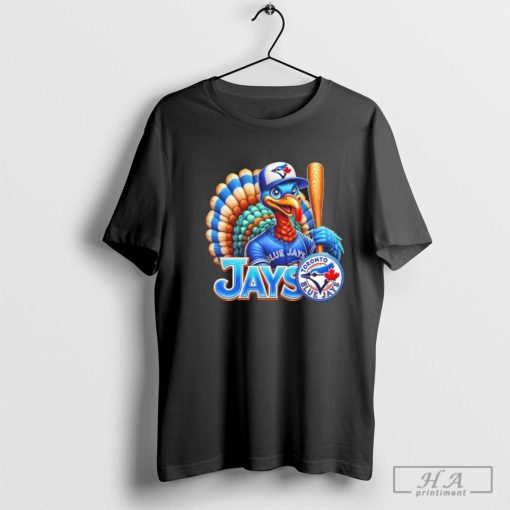 Official Happy Thanksgiving Toronto Blue Jays Baseball Turkey 2024 Shirt