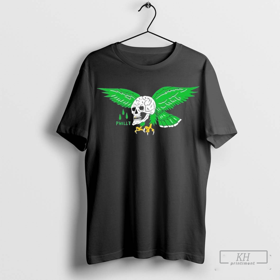 Official Heavyslime Philly Eagle Skull T-shirts