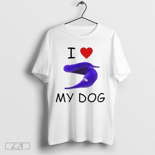 Official I Love My Dog Silly Worm Shirt