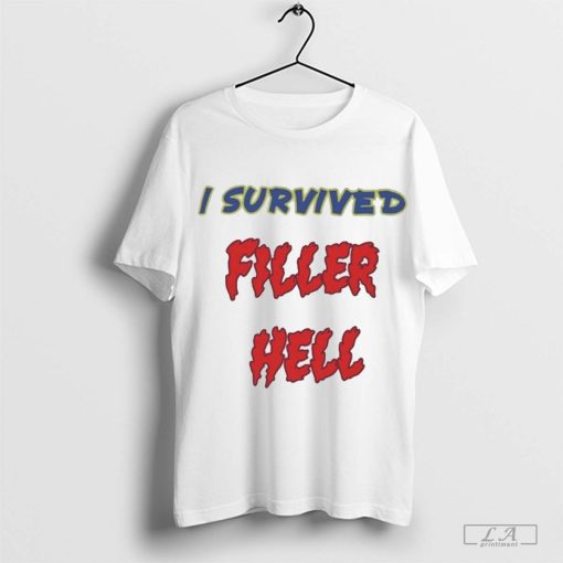 Official James B Jones Wearing I Survived Filler Hell t-shirt