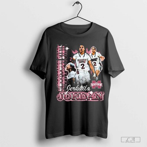 Official Jerkaila Jordan Mississippi State Bulldogs 90s Graphic t-shirt