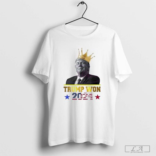 Official King Trump Won 2024 American Flag Shirt