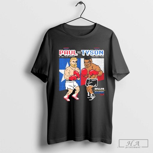 Official MVP 8 Bit Paul El Gallo De Dorado Vs Tyson Iron Mike Tyson Game T-shirt