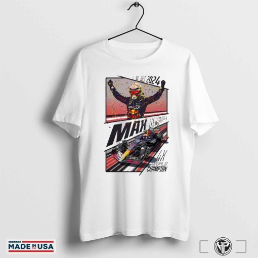 Official Max Verstappen 4X World Champion Shirts