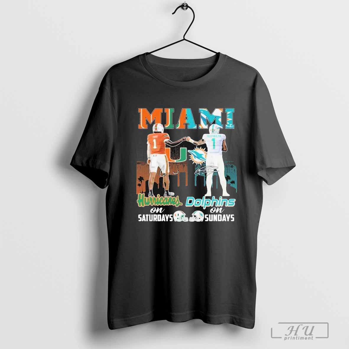 Miami Hurricanes On Saturdays Miami Dolphins On Sundays 2024 T Shirt