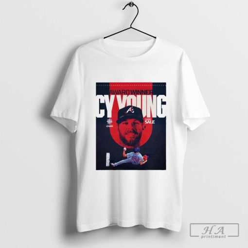 Official National League Award Winner Cy Young Atlanta Braves Chris Sale MLB 2024 T-shirt