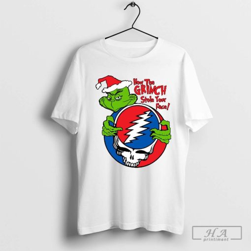 Official Original How The Grinch Stole Your Face Hug Grateful Dead Christmas 2024 Shirt