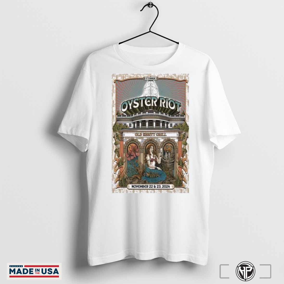 Official Oyster Riot At Old Ebbitt Grill In Washington DC Nov 22-23 2024 27th Annual Shirts