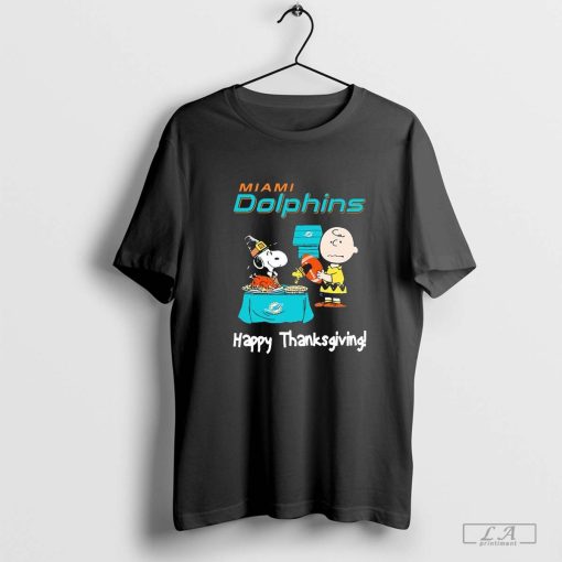 Official Peanuts Miami Dolphins Happy Thanksgiving NFL Football 2024 t-shirt