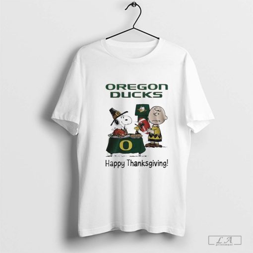 Official Peanuts Oregon Ducks Happy Thanksgiving Shirt