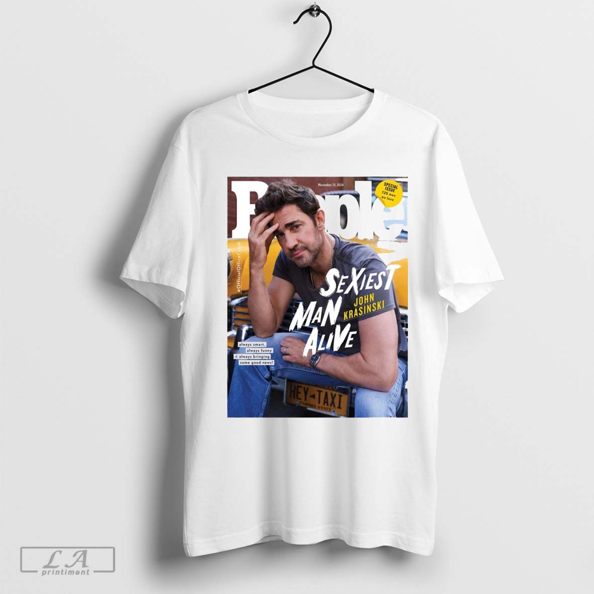 Peoples Man Alive John Krasinski Always Smart Funny Bringing Some Good News Poster T Shirt