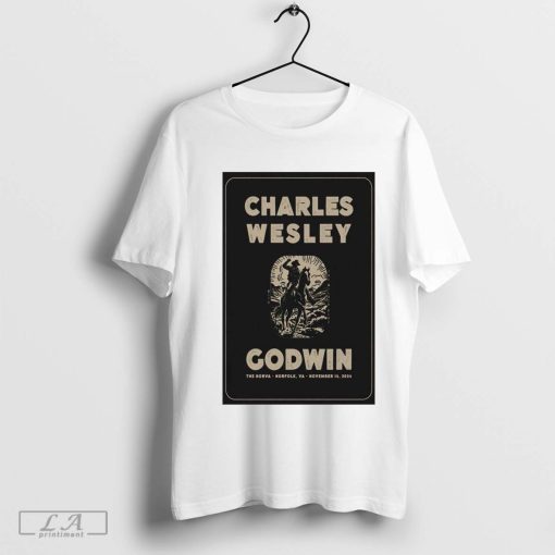 Official Poster Charles Wesley Godwin The NorVa in Norfolk VA Nov 14-2024 Tour t-shirt