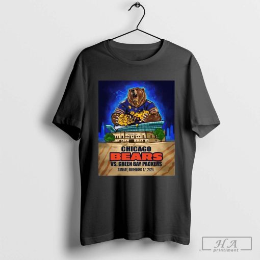 Official Poster Chicago Bears Vs Green Bay Packers Sunday November 17 2024 Art T-shirt