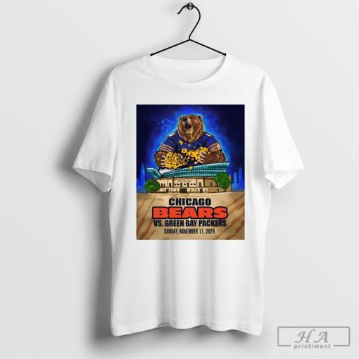 Official Poster Chicago Bears Vs Green Bay Packers Sunday November 17 2024 Art T-shirts