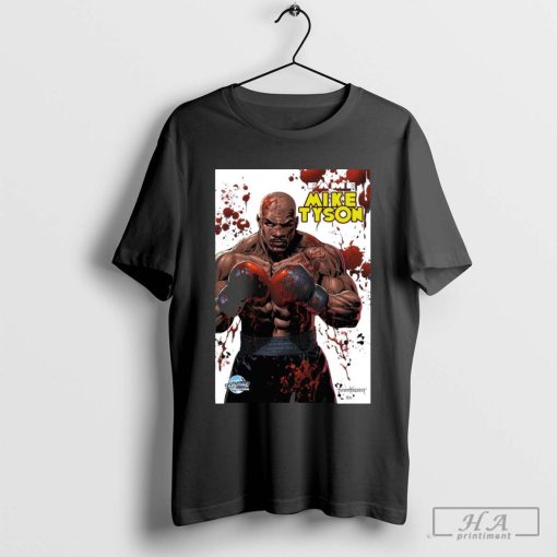 Official Poster Mike Tyson battle damage! Fame Art Tidal Wave T-shirt