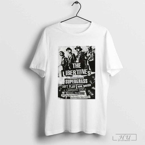 Poster The Libertines All Quiet On The Eastern Esplanade 2025 Tour London Gunnersbury Park t-shirt