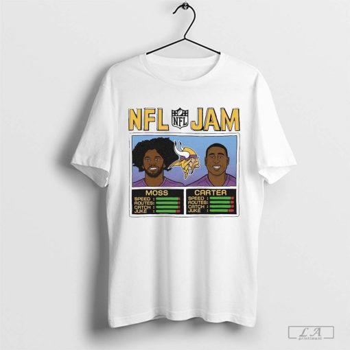 Official Randy Moss and Cris Carter Minnesota Vikings NFL Jam Retired Tri-Blend Shirt