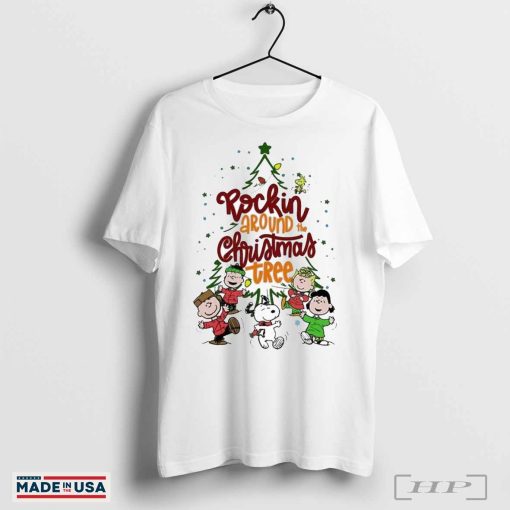 Official Snoopy Merry Christmas 2024 Rocking Around The Christmas Tree T-shirts