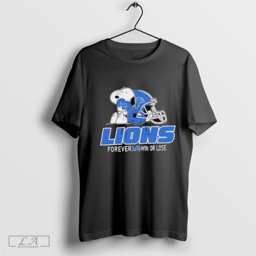 Official The Peanuts Movie Snoopy X Detroit Lions Forever Win Or Lose Shirt –